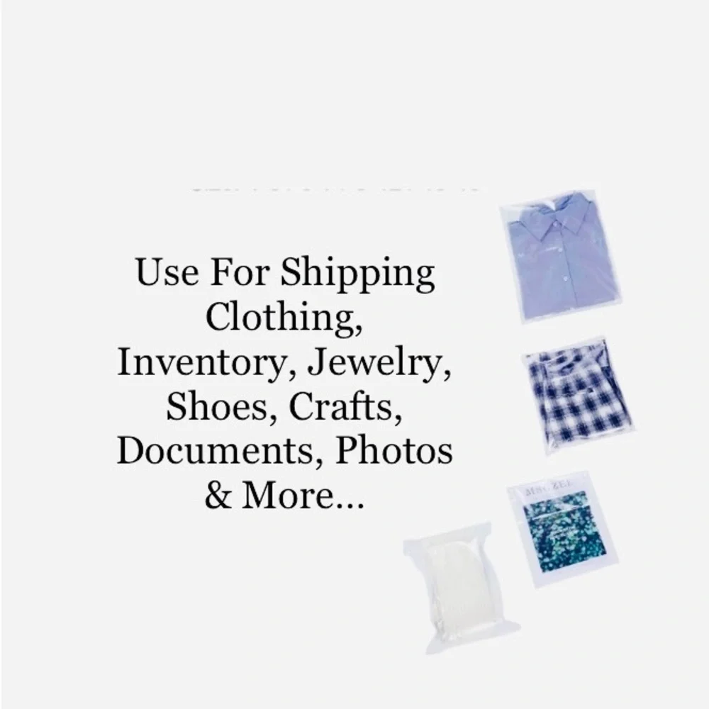 8x10”~25ct Clear Self Seal Poly Bags 📚🆕📚W/Free 25ct Thank You Stickers